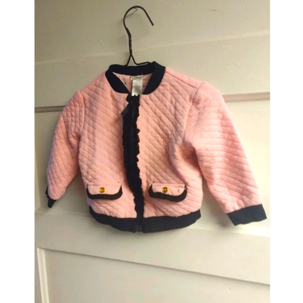 Girls pink quilted jacket